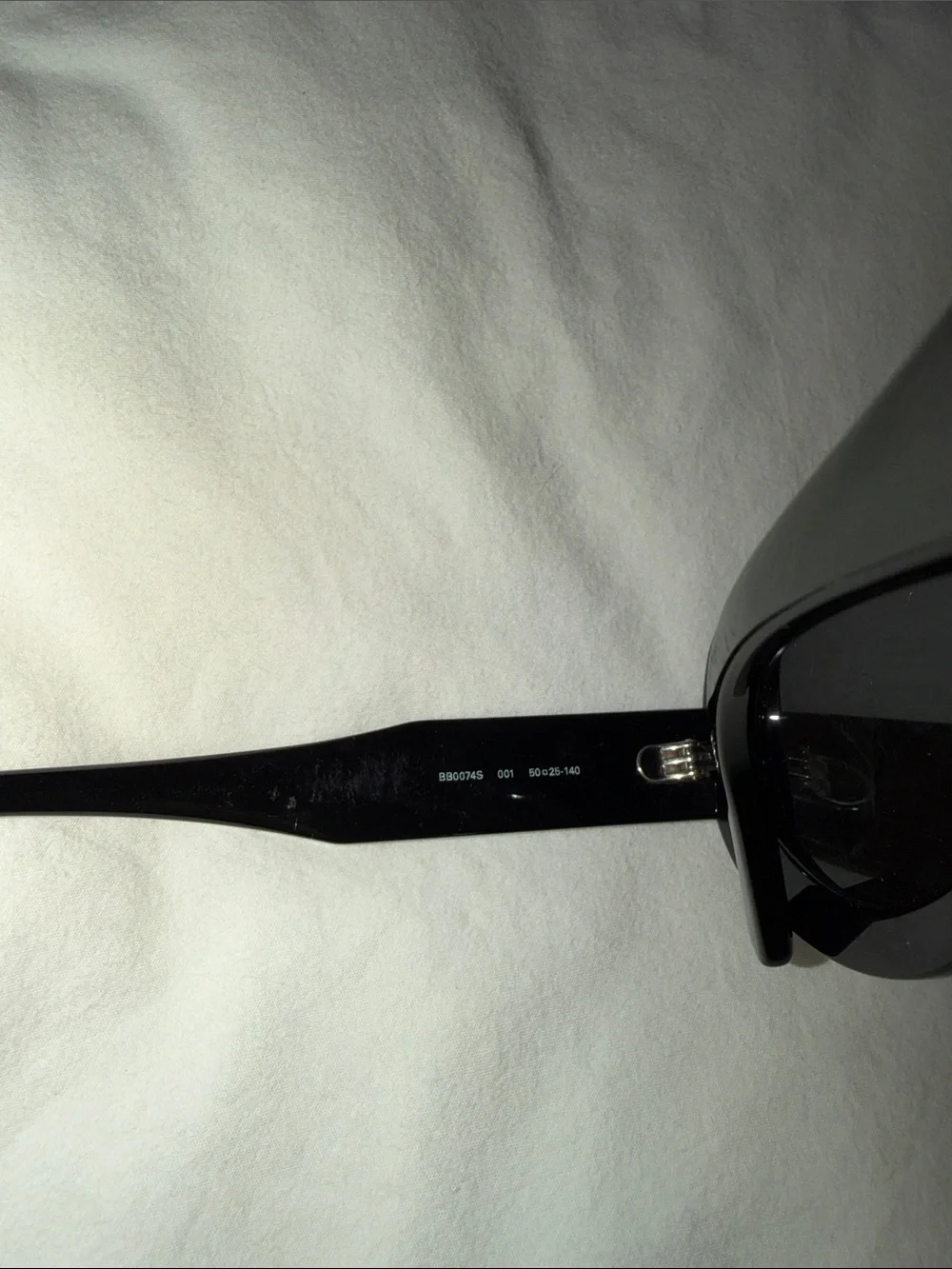 Balenciaga Glossy Black Oval Sunglasses with Case